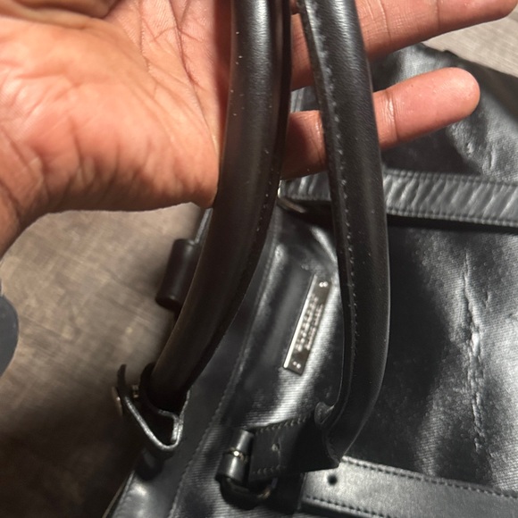 Pre-loved Burberry Nova Check Black Leather tote Bag -Black label - Picture 11 of 17